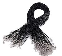 10 pièces/Lot Dia 1 collier avec fermeture à cordon en cuir noir de 8 mm corde réglable de 52 cm pour résultats de création de bijoux avec bracelets de bricolage attrayants