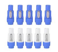 10 PièCes/Lot Nac3Fca Speakon Fiche 3 Broches Mâle Powercon Connecteur 20A 250V Ac Connecteur D'Alimentation Bleu et Blanc