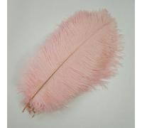 10 pièces/lot plumes d'autruche naturelles colorées pour l'artisanat or menthe rouge rose grande plume décoration de fête de mariage-rose clair-30-35 cm 10-12 pouces