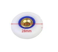 10 pièces/lot poulie de salle de douche rouleau de porte de salle de bain poulie supérieure et inférieure manchon en cuivre roulement de roue diamètre 26mm et 28mm,(Dimeter 28mm)