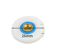 10 pièces/lot poulie de salle de douche rouleau de porte de salle de bain poulie supérieure et inférieure manchon en cuivre roulement de roue diamètre 26mm et 28mm,(Diameter 26mm)