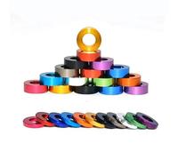 10 pièces/lot rondelle plate Alu M3 M4 M5 M6 M8 M10 joint rondelles plates en aluminium anodisé coloré pour pièce RC-M6x12x2-bleu clair