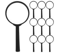 10 Pièces Loupe Scientifique pour Garçon et Filles 3X | Plastique Noir, Poignée Ergonomique Résistante, pour École, Nature, Lecture, Activités Extérieures et Fêtes