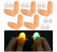 10 Pièces Lumières de Pouce Magiques, Fausse Lumière LED de Doigt Lampes, Magic Thumb Lights pour la Magie, Les Accessoires de Bar, Les Jouets à Peindre (5 Couleurs de Lumière)