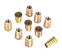 10 pièces M10 * 25mm en alliage de Zinc tête d'entraînement hexagonale écrous de meubles filetés pour insertion en bois