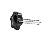 10 pièces M10 matériel manuel noir bakélite vis à oreilles boulon en plastique étoile tête filetage serrage vis équipement(Top Diameter 48mm,70mm)