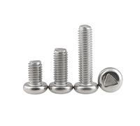 10 pièces M3 M4 304 vis antivol en acier inoxydable Triangle intérieur vis à tête ronde boulons triangulaires