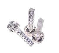 10 Pièces M3 M4 M5 M6 M8 Acrylique Transparent En Plastique Moleté Tête Fendue Ajuster Vis À Molette Sans Outil Serrer La Main Boulon Pouce(12mm,M6)