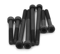 10 pièces M3 M4 M5 M6 M8 Grade 12.9 en acier au carbone allongé Long hexagone douille hexagonale tête demi-filetage vis boulon L = 30-200mm(35mm (10pcs),M6)