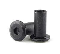10 pièces M3 M4 M5 M6 M8 noir grand plat à six pans creux tête Rivet connecteur insérer Joint manchon capuchon écrou bout à bout, M4x12mm