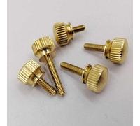 10 pièces M3 M4 M5 M6 serrer à la main vis moletées en laiton boulons moletés torsion en cuivre boulon de chasse d'ordinateur vis à oreilles, 10mm, M4