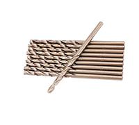 10 Pièces M35 HSS Cobalt Foret Cobalt Jobber Foret Set, 1-5 Mm HSS-CO Foret Hélicoïdal pour Forer sur Acier Inoxydable Fonte Tôle Acier Tôle Cornière (4mm)