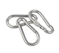 10 Pièces M4 M5 M6 M7 M8 304 Acier Inoxydable Ressort Snap Lien Rapide Anneau De Verrouillage Manille Chaîne Attache(M7)