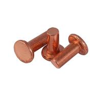 10 pièces M4 M5 M6 M8 laiton solide Rivet frapper tête plate Rivet tête plate cuivre Rivet solide laiton Rivet, M5