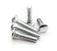 10 pièces M4 M5 M6 M8 M10 M12 Acier au Carbone GB12 DIN603 étagère Bureau Botte tête Ronde col carré Chariot vis entraîneur Boulon(100mm,10pcs M6)