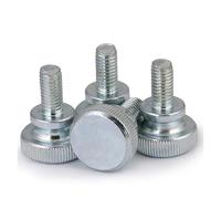 10 pièces M4x8mm ~ 30mm vis moletées en Acier au Carbone placage galvanisé GB834 DIN464 Haute étape tête Main serrer la vis à Oreilles(10Pcs M4x25)