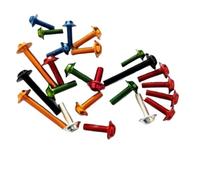10 pièces m5 m6 * 16/20/25/30/35/40 vis de moto colorées en aluminium à bride bouton vis à tête cylindrique rondelle vis à six pans creux boulon(M6X25 10pcs,Gloden)
