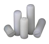 10 pièces M6 Filetage métrique Blanc Nylon PA66 Plastique isolé Fendu Bout Plat sans tête sans tête Boulon sans tête vis de réglage (Color : 20mm, Size : 10pcs M6)