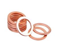 10 pièces M6 M8 M10 M12 M14 M15 M16 M18 M19 M20 épaisseur 2 mm Rondelle en cuivre massif Cale Bague plate Joint Anneaux Joint Rondelles plates(M16X20x2mm 10PCS)