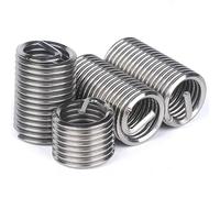 10 pièces M6 X 1.0 .5D ~ 304 fil d'acier inoxydable manchon d'insertion douille vis bobine écrou de réparation - attaches industrielles(M6x1.0x2D)