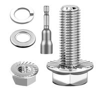 10 Pièces M8 × 25 Filetage Complet Set de Vis à Tête Hexagonale Boulons, Vis à Brides, Boulon Inox, Boulon M8 Set, Rondelles à Ressort & Ecrous, Fermetures de Sécurité (1)