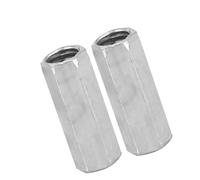 10 pièces M8 écrou à tige longue, écrou manchon hexagonal hexagonal en acier au carbone entretoise filetée attaches robustes connecteur de polissage pour les réparations de garage (M8*28)