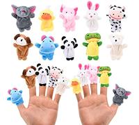 10 Pièces Marionnette à Doigt Animaux Marionnettes à Doigts Set Mignon Peluche Poupée Doigt Animal Bébé Doigt Poupée Jouets de marionnette à Main en Velours Bambins Éducatif Fête Fournitures (A)