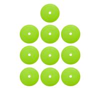 10 Pièces Marqueurs Plats Cônes D'Entraînement Disques de Délimitation Repères de Sol en Caoutchouc Antidérapant Adapté pour Le Football et Le Basket-, Vert