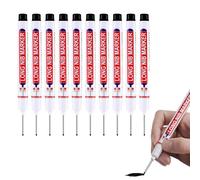 10 Pièces Marqueurs Trou Profond, 20 mm Noir marqueurs à trous profonds,marqueur de Trou Profond à tête Longue imperméable plastique pointe extra longue Indélébile pour Bois Métal Plastique et Carton