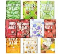 10 Pièces Masque de Daily Care,Skincare Nourrissants masques,Collagen Mask,Apaise la peau,Soin Visage Express