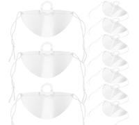 10 Pièces Masque Facial Transparent en PVC, Anti-buée | Écran de Protection Clair, Bloque les Projections, Montre les Sourires, pour Restaurants, Salons et Visages