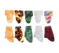 10 Pièces Médiators Fingerstyle en Plastique Pe | Design Ergonomique, Ajustement Confortable, Protection des Doigts, Usage Polyvalent pour Électrique et Acoustique
