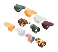 10 Pièces Médiators pour Pouce et Doigt de Guitare, Protection PE | Convient à Guitare Électrique et Basse, Ajustement Confortable, Style Varié, Usage Fingerstyle, Lot de Pièces