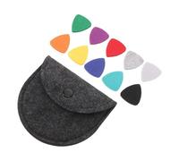 10 Pièces Médiators Ukulélé en Feutre Cœur, avec Pochette Ronde | Feutre Laine, Prise Douce pour Cordes, Transport Facile, Usage Guitare Basse, Cours et Voyage