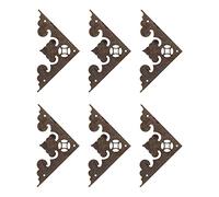 10 Pièces Métal Coin Bord Protecteur, Protections de Bord à Angle Droit de Meubles Rétro en Métal, Couverture d'Angle Décorative Vintage Bricolage pour Boîte en Bois d'Armoire