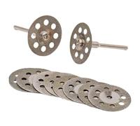 10 pièces meule de coupe diamant (22mm) disques de coupe outils rotatifs enduits avec mandrin pour outil rotatif