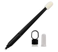 10 pièces Microblading 18 U-shape stylo jetable manuel sourcil aiguilles de tatouage avec applicateur de pigment pour le maquillage permanent sourcils tatouage Noir (18U-0.2mm)