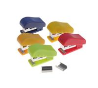 10 Pièces Mini Agrafeuse de Bureau Compacte, Design Unique | Légère et Compacte, Usage Maison ou Bureau, Forme Adorable, , avec Agrafes Incluses Couleur Aléatoire