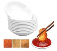 10 Pièces Mini Bols Ronds 9x2,6cm Bols à Tapas et Sauces, Sauce Dish Tray, Coupes à Dessert, Bols à Tremper, Petits Bols à Sauce, Bol à Trempette pour Apéritif, Collation, Sauce Soja, Ketchup
