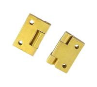 10 pièces Mini charnières en laiton 19 * 12.5mm charnière bout à bout à 4 trous. Boîte à bijoux, caisse à vin en bois, raccords de coffre
