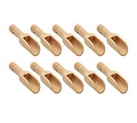 10 Pièces Mini Cuillère en Bois, Cuillères à Bonbons, Cuillère Pelles à épices, Ustensiles de Cuisine, Postuler à pour la Cuisine, Lait, Café, Thé, Bonbons(Brun)