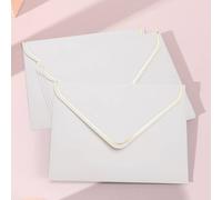 10 pièces Mini enveloppes blanches avec design de bénédiction en feuille d'or, simple et créatif Taille UniqueBlocs de couleurPapetier