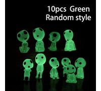 10 pièces Mini figurines Alien bleues l Décoration de paysage miniature brille dans le noir - Décoration de jardin, décoration de maison, terrarium, ornement & figurines fluorescentes