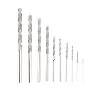 10 Pièces Mini Forets à Pointe de Diamant 0.8-4.0mm Forets Hélicoïdaux Outils de Forage Mèche Set pour Métal Agate Pierres Précieuses Perles Pavés Pendentifs