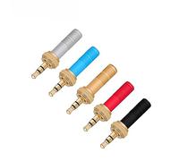 10 pièces Mini Jack 3.5 Mm 3 pôles prise Jack stéréo vis de verrouillage à souder Audio 3 broches 3.5mm connecteur for bricolage casque stéréo écouteur (Color : Black)