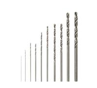 10 pièces mini perceuse hélicoïdale en acier blanc à grande vitesse ensemble de forets HSS for outil rotatif Dremel