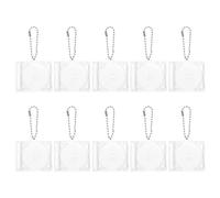 10 Pièces Mini Porte-clés Boîtier CD Transparent en Plastique | Aspect Nostalgique, Anneau Pratique, Pendentif Léger, Présentation Claire, Accessoire Créatif pour Collectionneurs