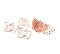 10 Pièces Mini Support de Carte de Visite Mignon pour Numéro de Table, Affichage de Mémo Photo, Fêtes de Fiançailles, en Acier au Carbone, 1,4x1,6 Pouces (Or Rose)