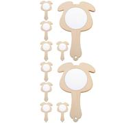 10 Pièces Miroir de Maquillage en Bois Vierge à Décorer pour Garçon | Surface Non Peinte Prête à Embellir, Activité Manuelle Éducative, Projet Familial ou Atelier Scolaire pour Développer