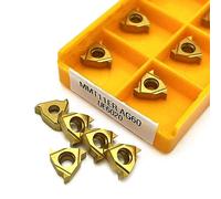 10 pièces MMT16ER 11IR AG60 VP15TF US735 UE6020 Insert en carbure CNC outils de tournage de filetage de tour 16IR AG60 outil de coupe de lame de fente(MMT11ER AG60 UE6020)
